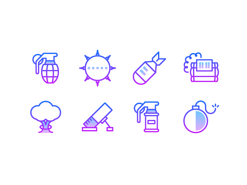 800x600 Free Line Gradient Icons Explosives