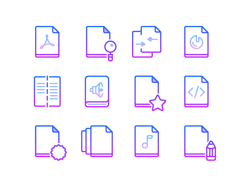 800x600 Free Line Gradient Icons