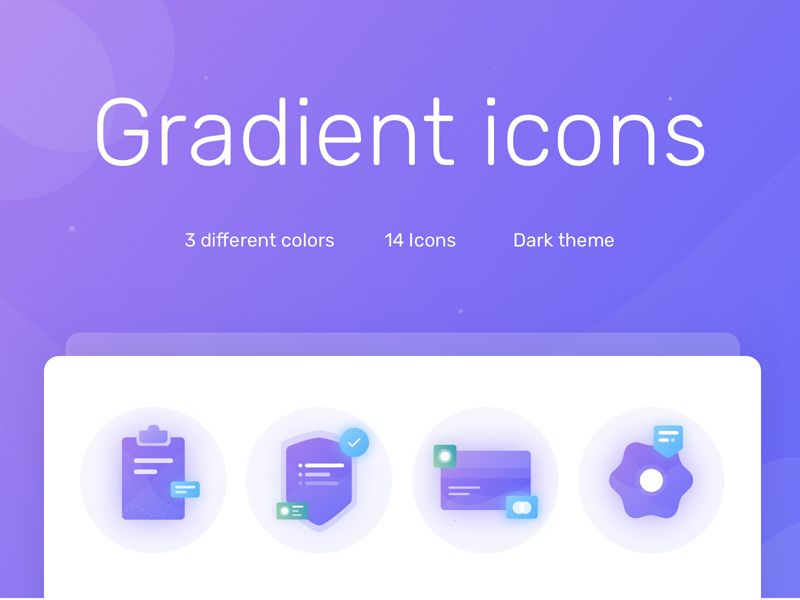 800x600 Gradient Icon Set