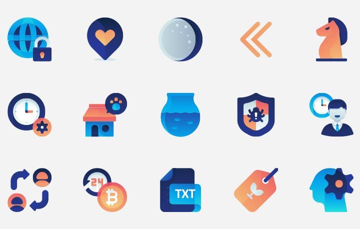 720x458 Gradient Icons Pack