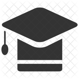 256x256 Graduate Hat Icon Of Glyph Style