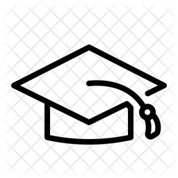 256x256 Graduate Hat Icon Of Line Style