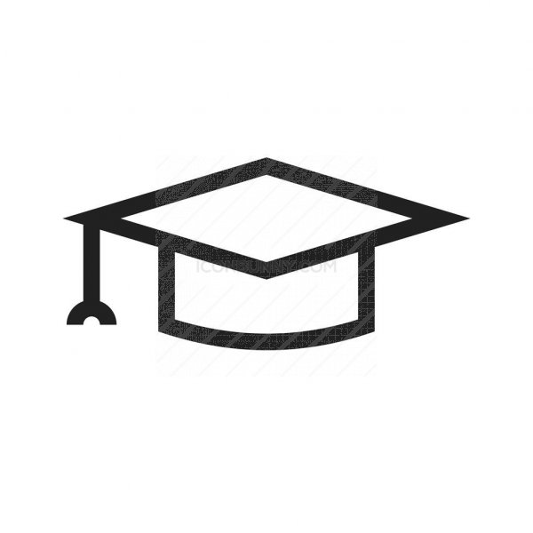 600x600 Graduate Hat Line Icon