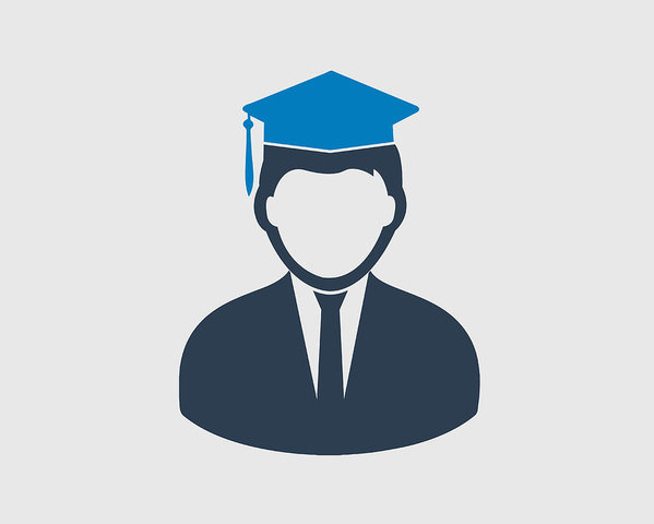 599x480 Graduate Student Icon Male Symbol With Graduation Hat On Gray