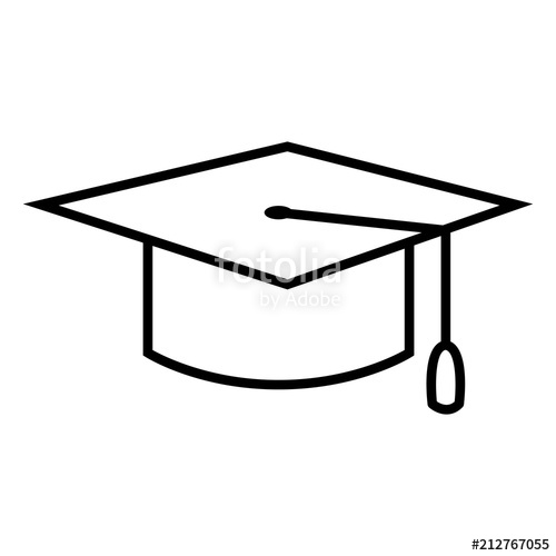 500x500 Vector Black Outline Education Icon