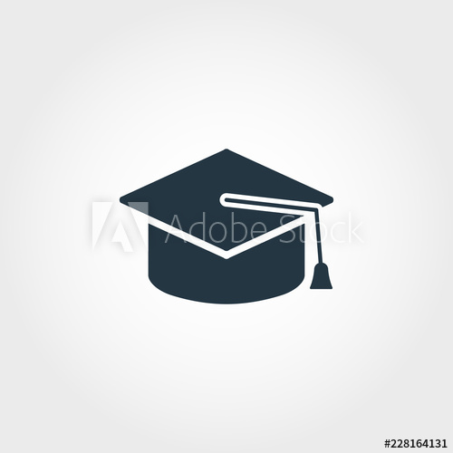 500x500 Graduation Cap Icon Premium Monochrome Design From Education Icon