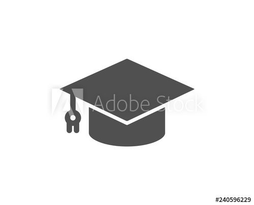 500x405 Graduation Cap Icon Education Sign Student Hat Symbol Quality