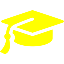 256x256 Yellow Graduation Cap Icon