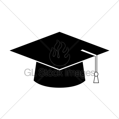 500x500 Graduation Hat Icon Gl Stock Images