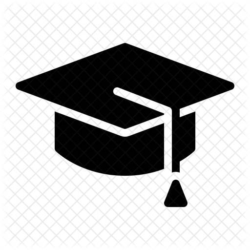 512x512 Graduation Hat Icon Of Glyph Style