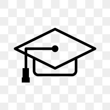 360x360 Graduation Cap Line Black Icon, Graduation Cap, Cap, Hat