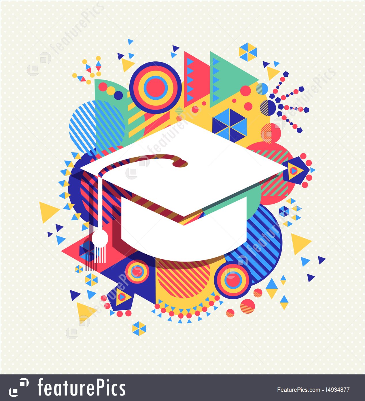 1267x1392 Illustration Of College Graduation Icon School Concept Color Shape