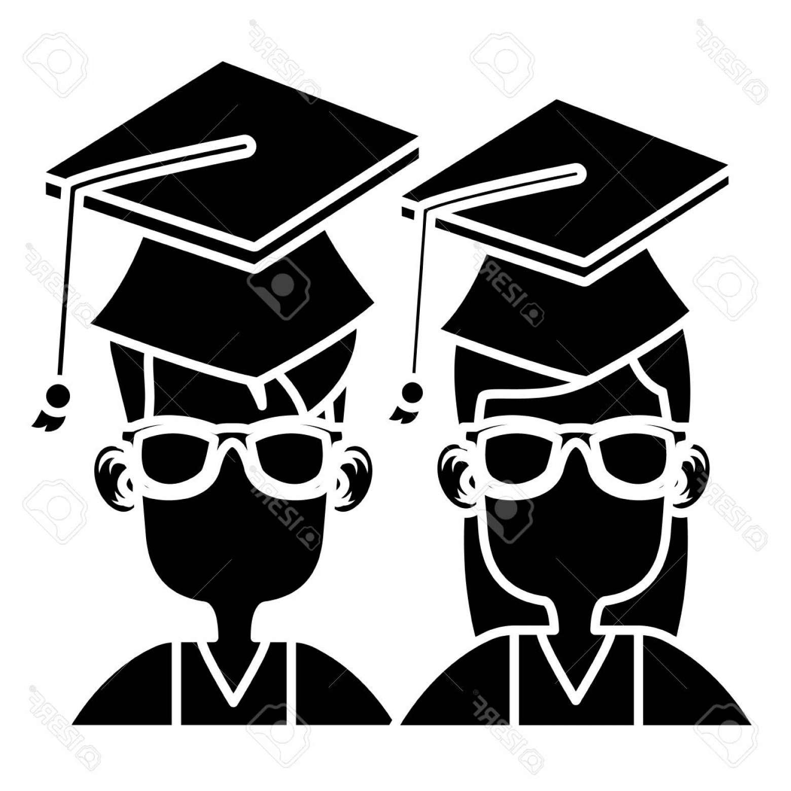 1560x1560 Photostock Vector Students In Graduation Icon Vector Illustration