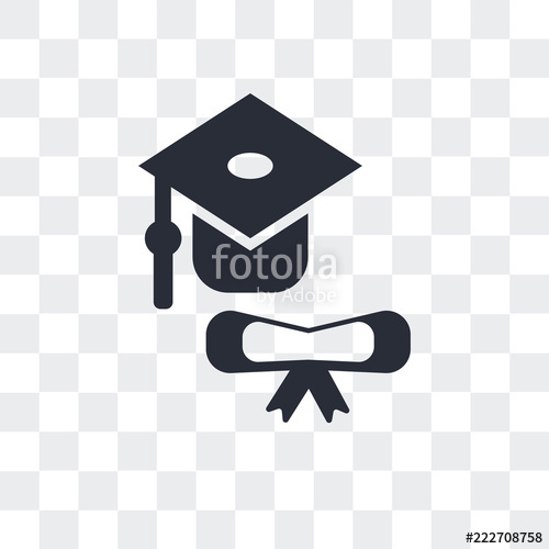 500x500 Graduation Icon Isolated On Transparent Background Modern