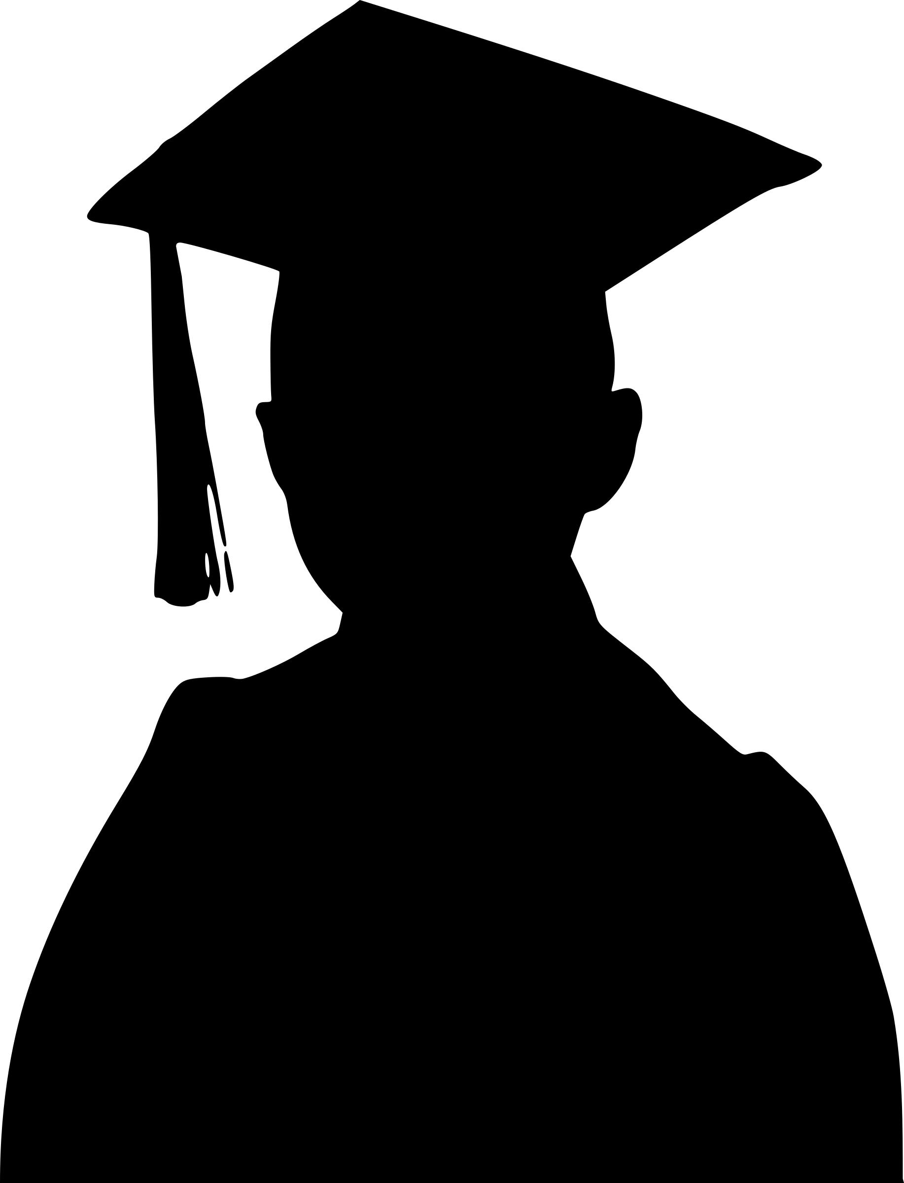 1834x2400 Graduation Boy Silhouette Icons Png