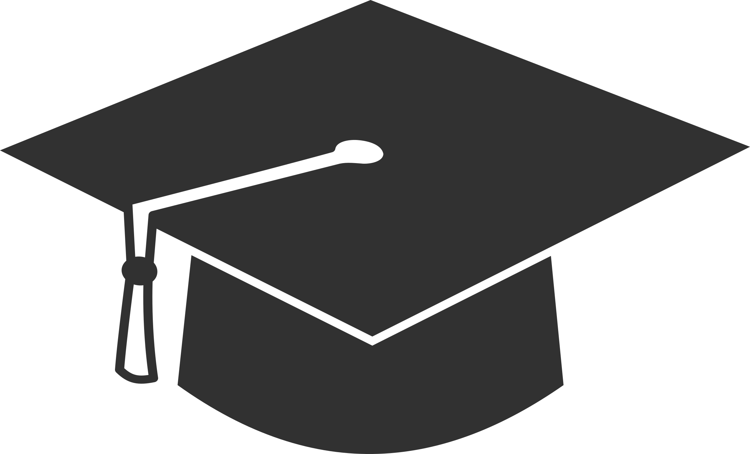 2400x1453 Minimliast Graduation Hat Icons Png
