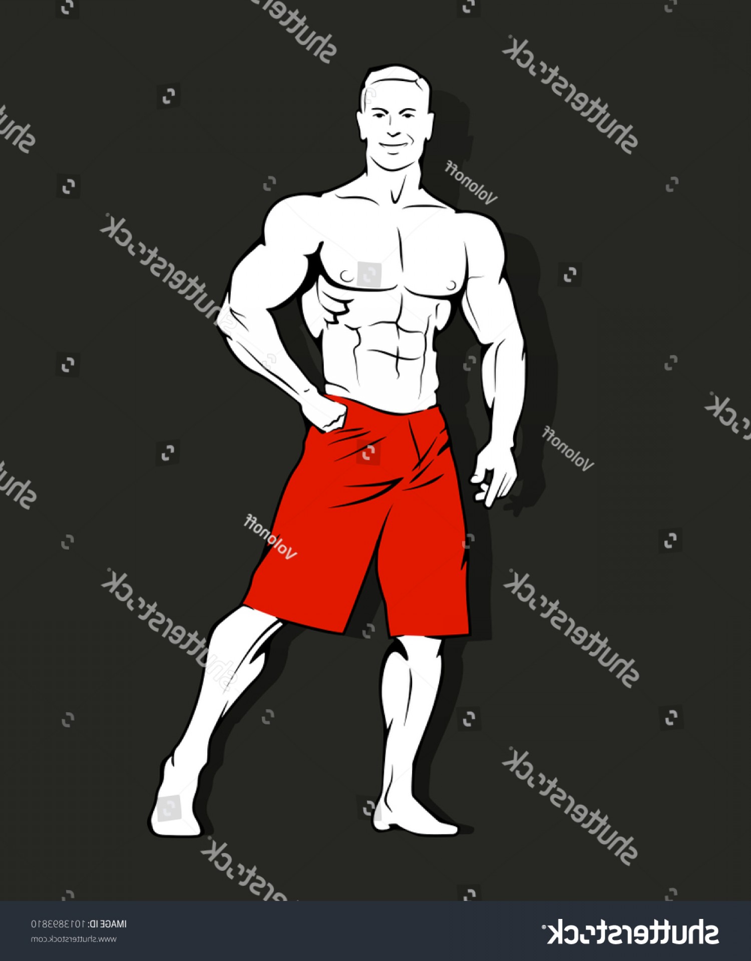 1500x1920 Muscle Man Silhouette Graffiti Icon On Createmepink