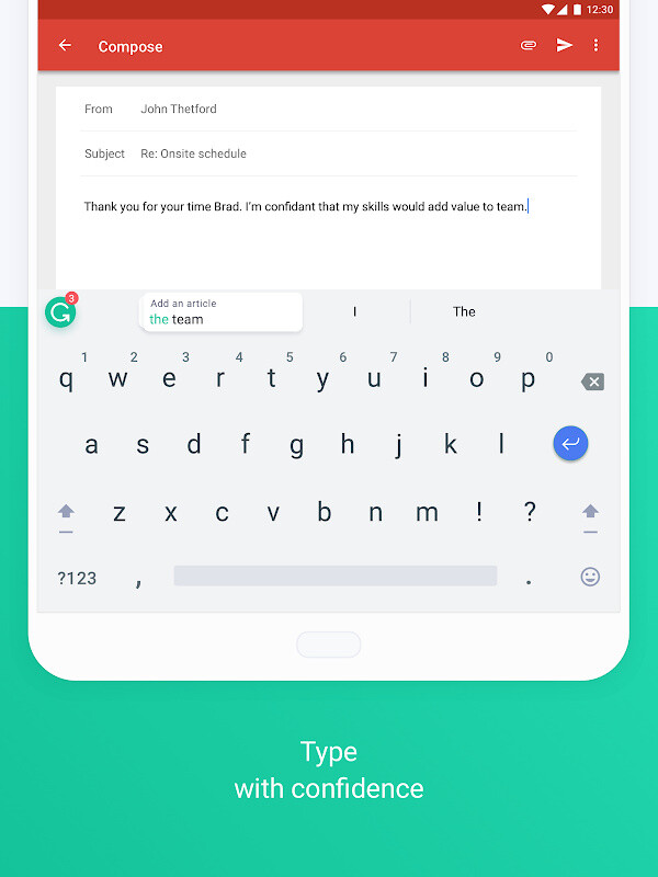 600x800 Grammarly Keyboard Type With Confidence Free Android App