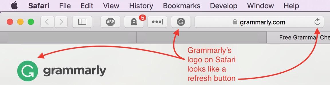 1152x299 Grammar's Safari Extension Icon Looks Like A Refresh Icon