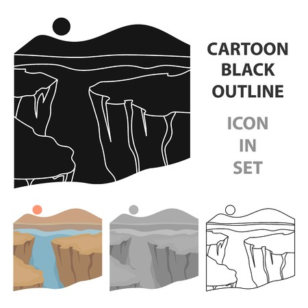 450x450 Grand Canyon Icon In Cartoon Style Isolated On White Background