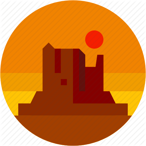 512x512 America, Circle, Flat Icon, Geopark, Grand Canyon, Landscape