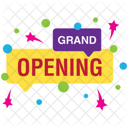 256x256 Grand Opening Soon Icon Of Flat Style