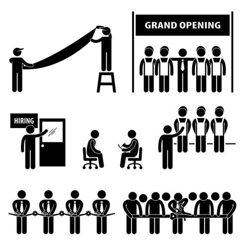490x490 Business Grand Opening Scissor Cutting Ribbon Hiring Employment