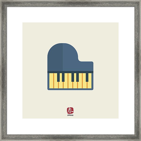 600x600 Grand Piano Icon Framed Print