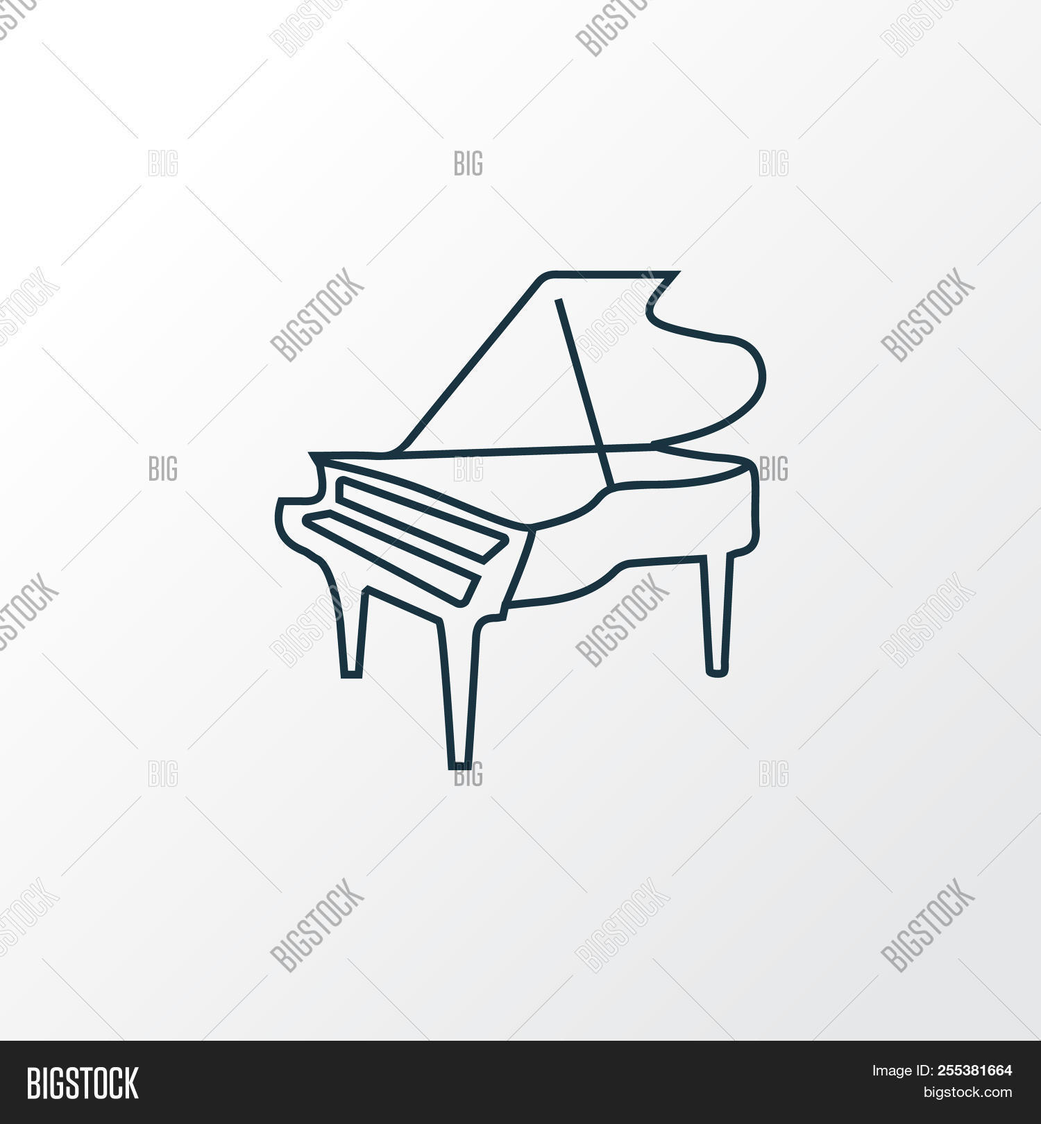 1500x1620 Grand Piano Icon Line Symbol Premium Quality Isolated Image