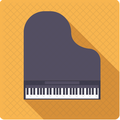 512x512 Grand Piano Icon Of Flat Style