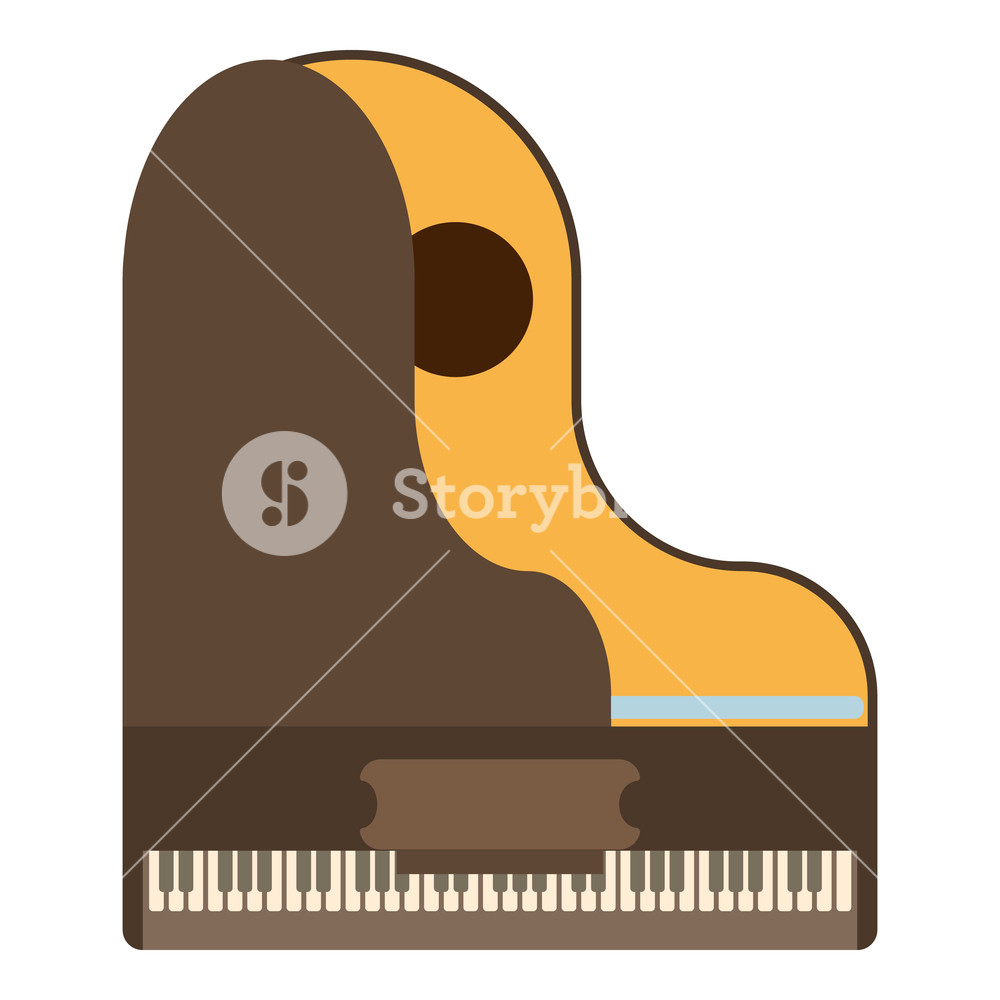 1000x1000 Grand Piano Icon Flat Illustration Of Grand Piano Vector Icon