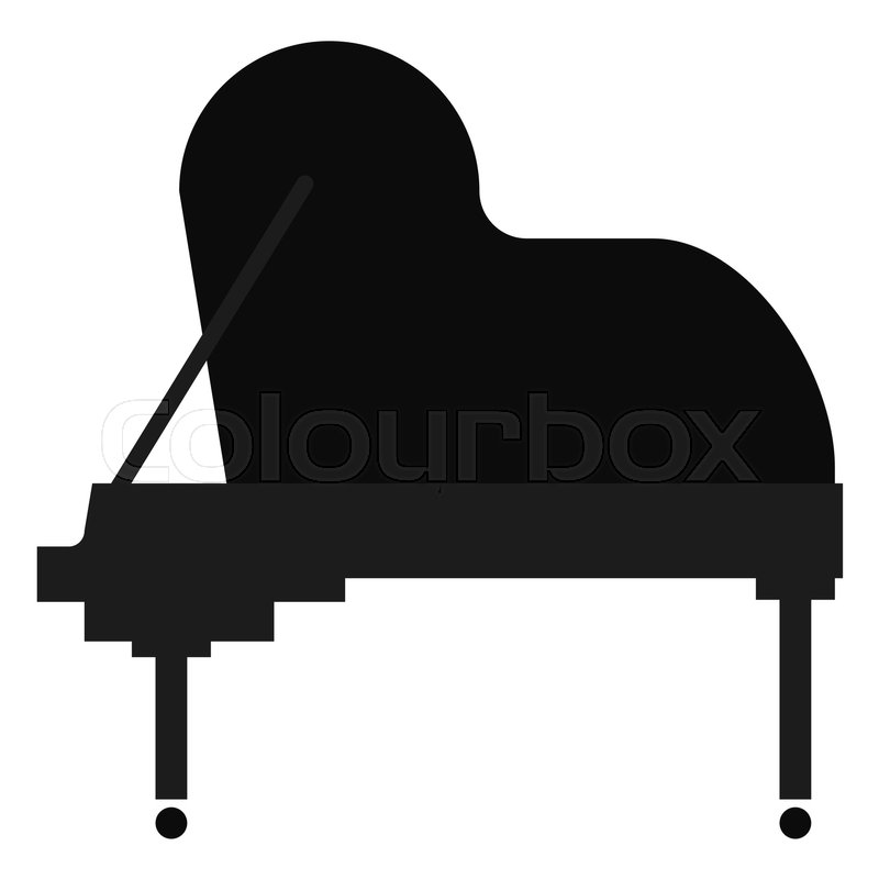 800x800 Grand Piano Musical Instrument Flat Stock Vector Colourbox