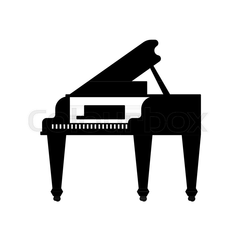 800x800 Icon Grand Piano Black Template Stock Vector Colourbox