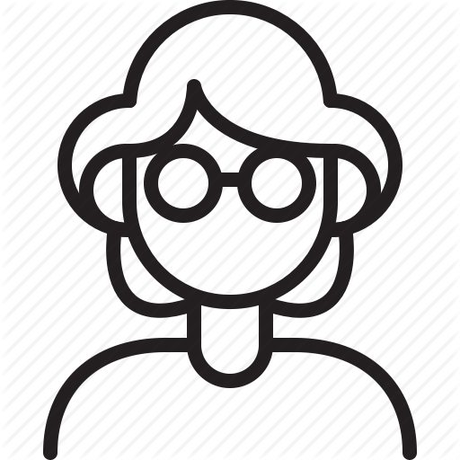 512x512 Avatar, Grandma, Icon, Line, Person, User, Woman Icon