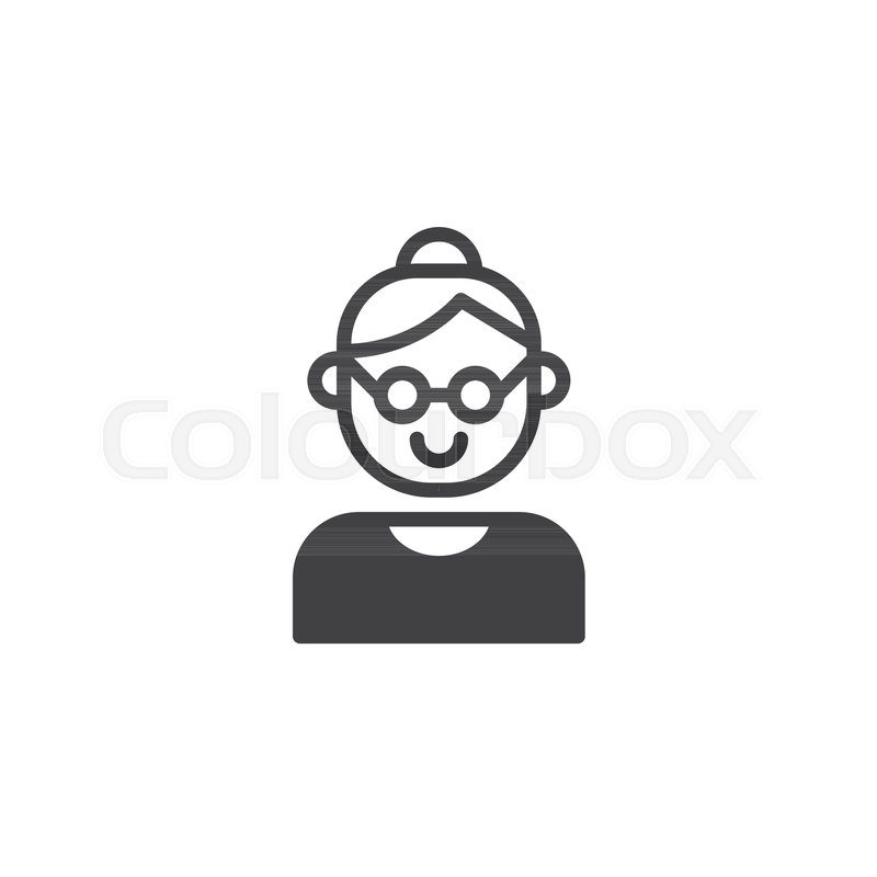 800x800 Grandmother Icon Vector, Filled Flat Stock Vector Colourbox