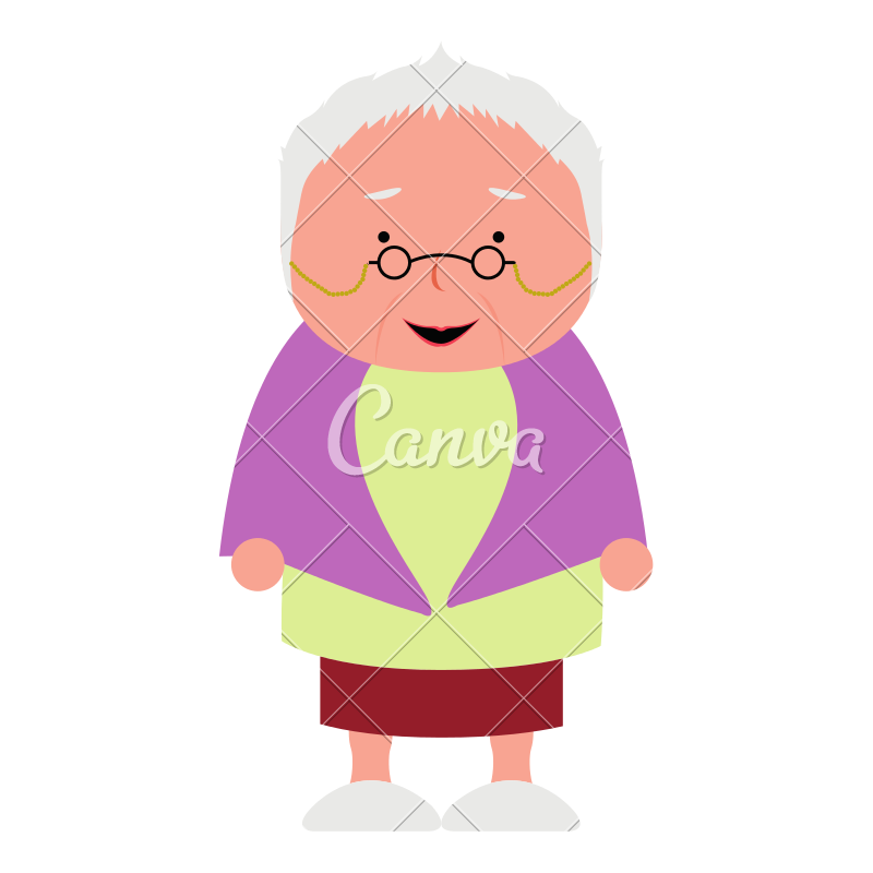 800x800 Isolated Grandmother Icon Vector