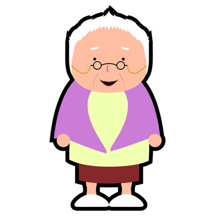 450x450 Isolated Grandmother Icon On A White Background, Vector