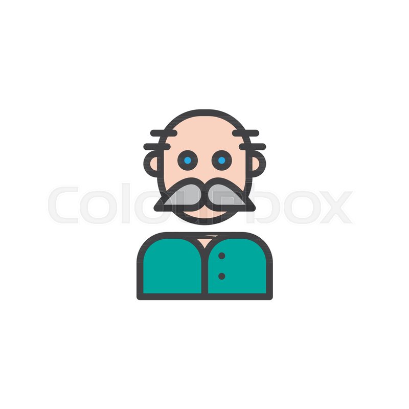 800x800 Grandfather Filled Outline Icon, Line Stock Vector Colourbox