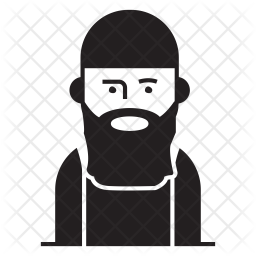 256x256 Grandpa Icon Of Glyph Style