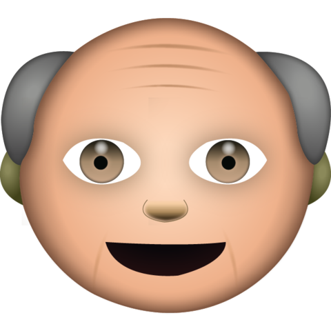 480x480 Download White Grandpa Emoji Emoji Island
