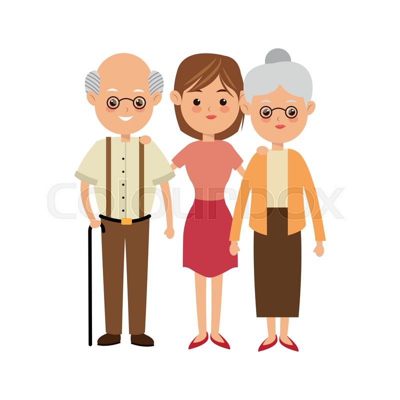 800x800 Family Cartoon Concept Represented