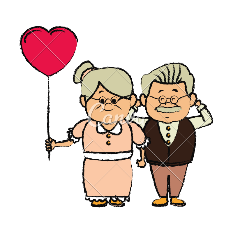 800x800 Grandparents Holding Hands Vector Icon Illustration
