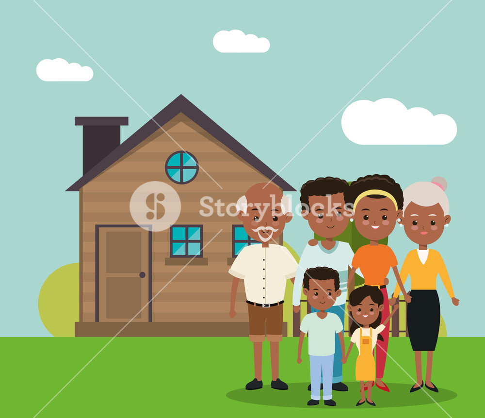 1000x862 House Mother Father Kids And Grandparents Icon Home Family
