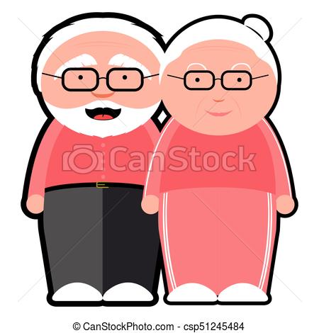 450x470 Isolated Grandparents Icon On A White Background, Vector Illustration