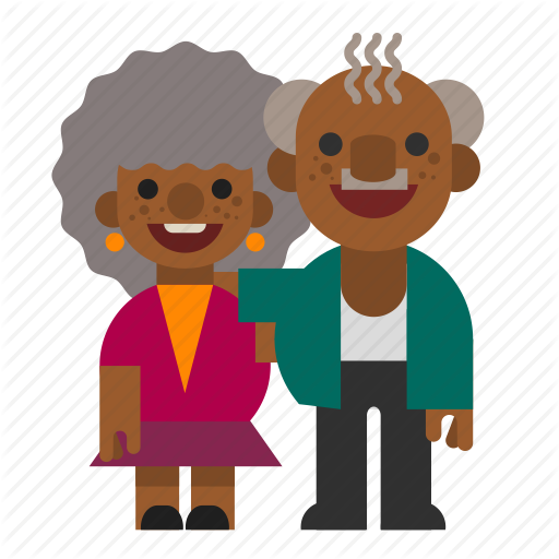 512x512 Black, Couple, Grandma, Grandpa, Grandparents, Old, People Icon