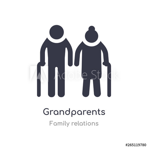 500x500 Grandparents Icon Isolated Grandparents Icon Vector Illustration