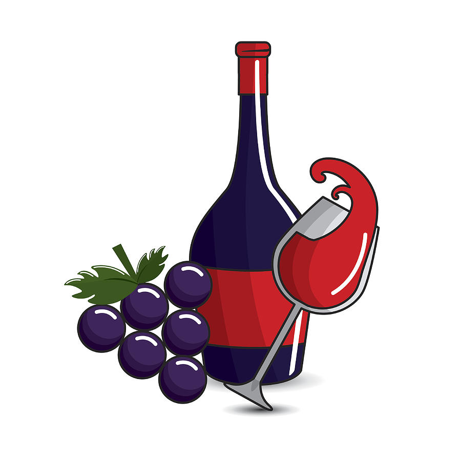 Вино виноград бутылка пиктограмма