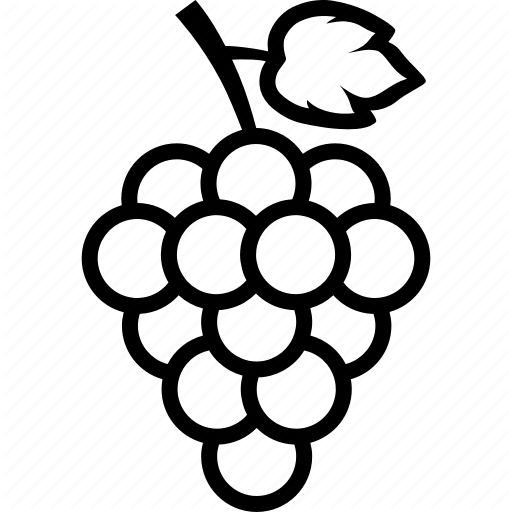 512x512 Berries, Bunch, Cluster, Grape, Grapes, Leaf, Vineyard Icon