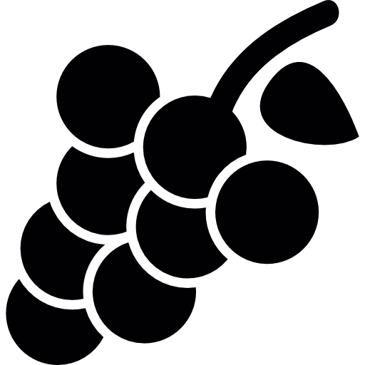 512x512 Grapes With Leaf And Stem Icons Free Download