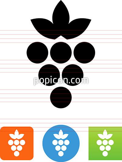 400x530 Vector Grapes Icon